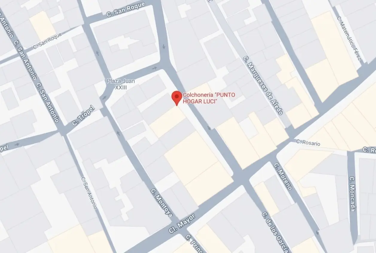 Mapa de ubicación de Colchonería Punto Hogar Luci en Alcantarilla